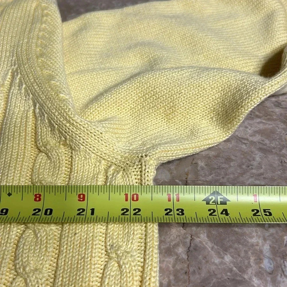 Y2K Traditional Country Collection front zip chunky knit cable knit sweater EC - Picture 10 of 11